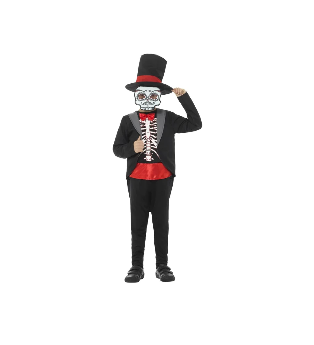 Dětský kostým na halloween - Mexický kostlivec