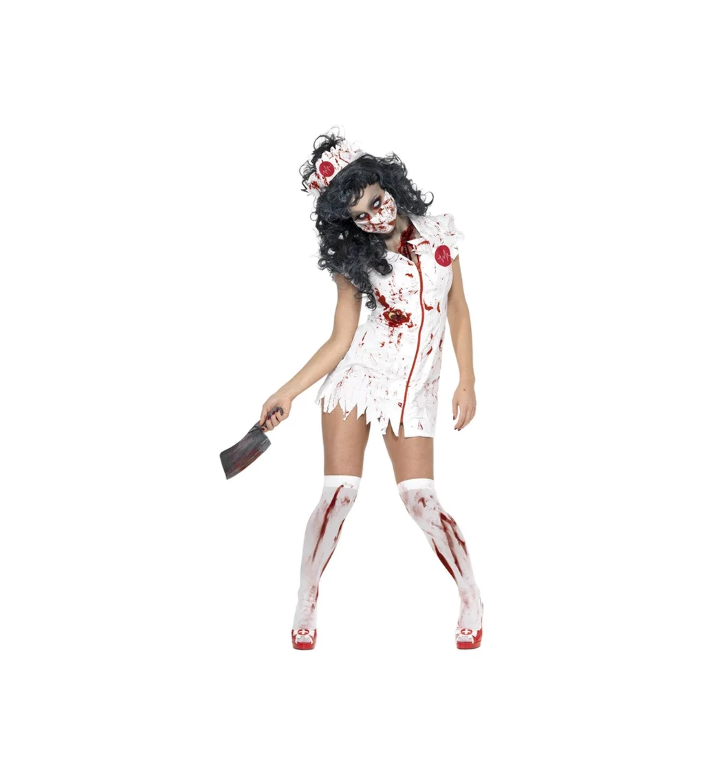 Dámský kostým - Zombie sestřička a rouška