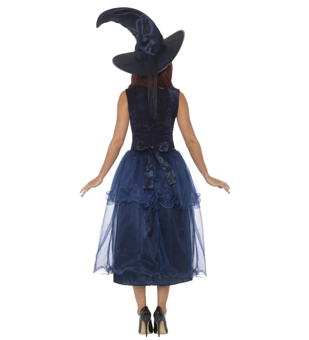 Dámský kostým - Čarodějnice - tmavě modrý