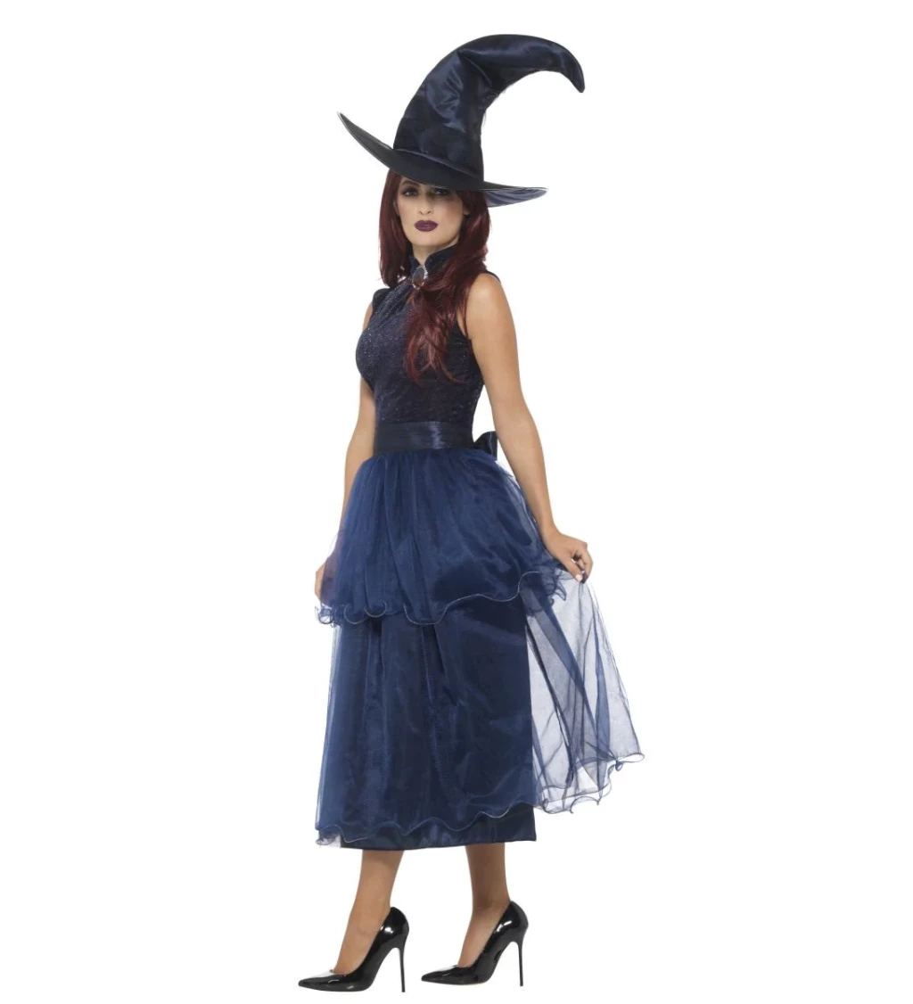Dámský kostým - Čarodějnice - tmavě modrý