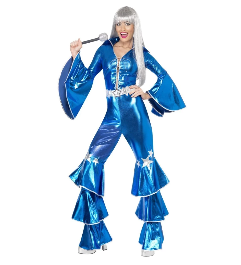 Dámský kostým - disco - modrý
