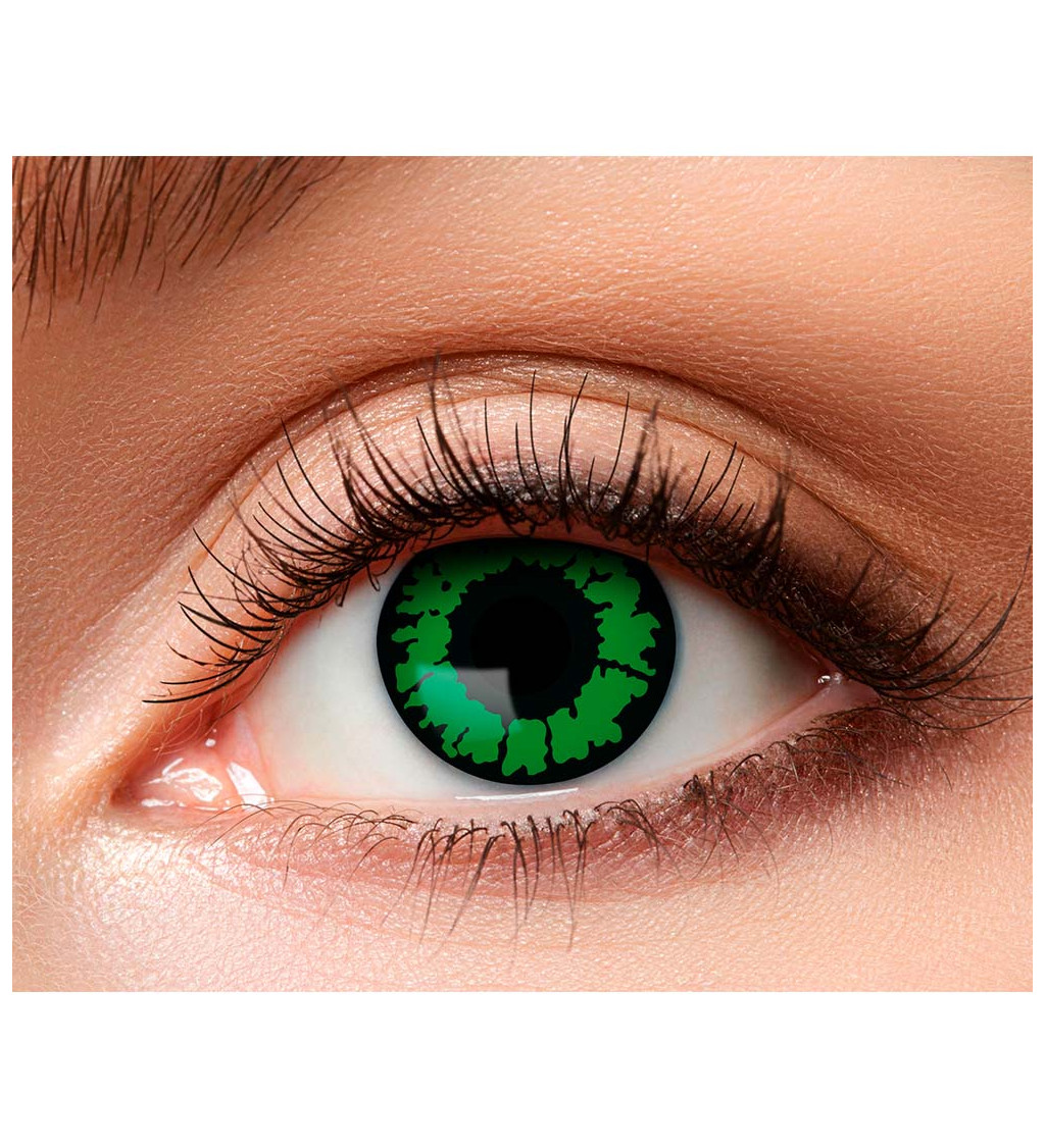 Zelené kontaktní čočky