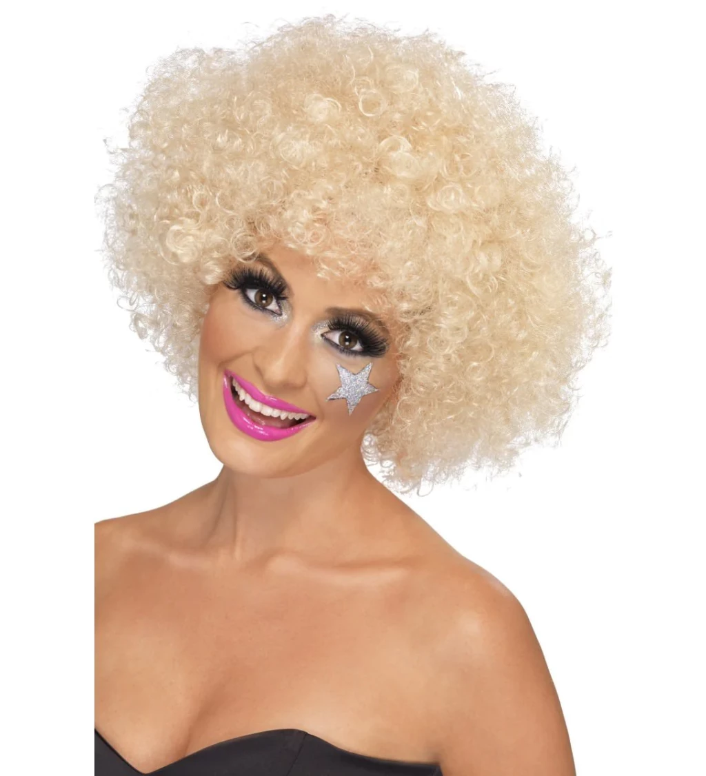 Pánská paruka Afro - blond