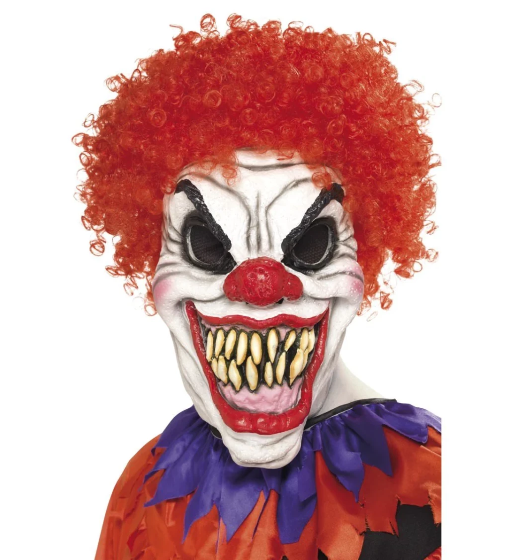 Maska na Halloween - klaun s děsivými zuby II