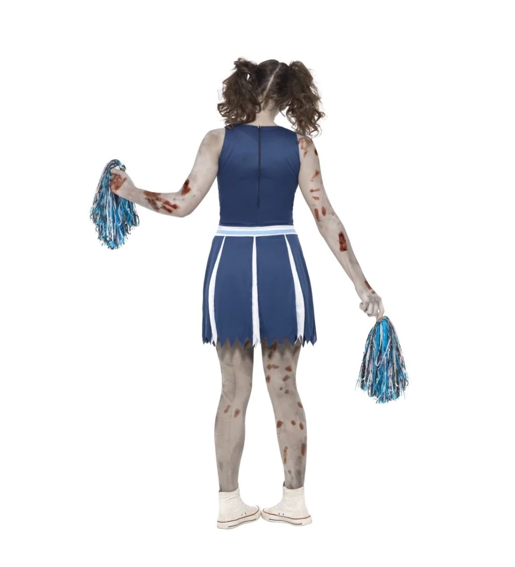 Dámský kostým - Modrá Zombie roztleskávačka