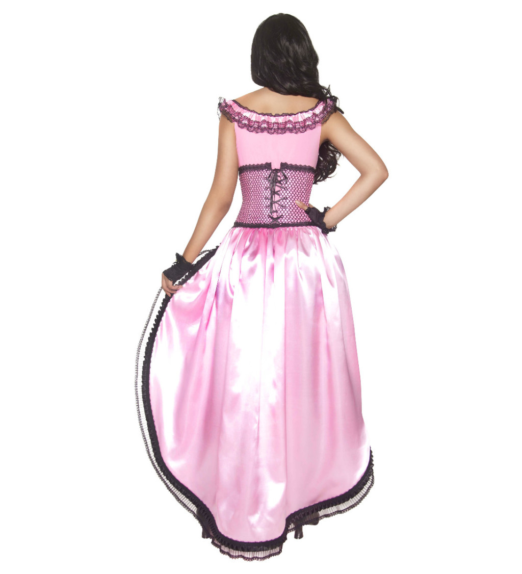 Dámský kostým - Westernová tanečnice - růžový
