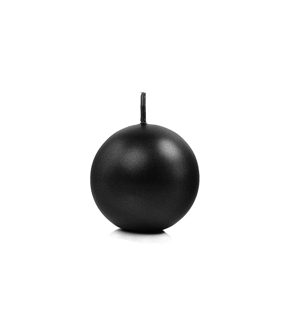 Svíčka koule - černá perleťová