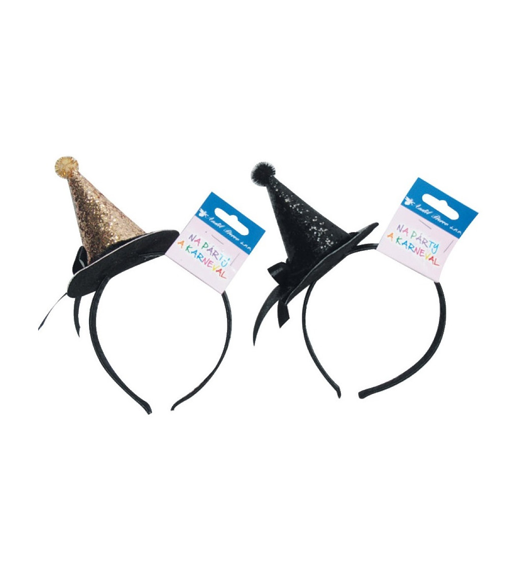 Čelenka s čarodějnickým kloboukem