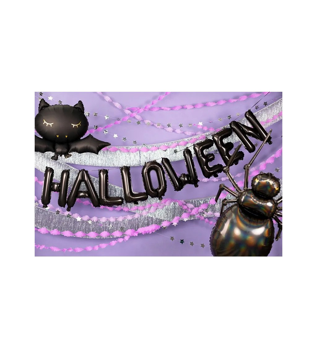 Foliové černé balonky - Girlanda Halloween