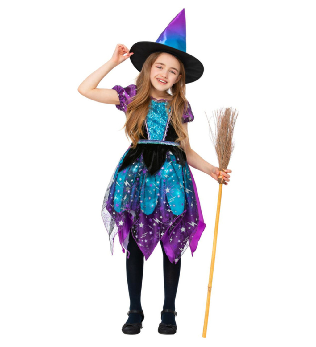 Dětský kostým na Halloween - měsíční čarodějnice