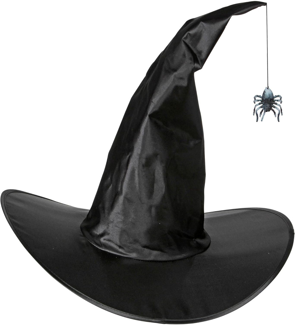 Ohýbatelný saténový čarodějnický klobouk