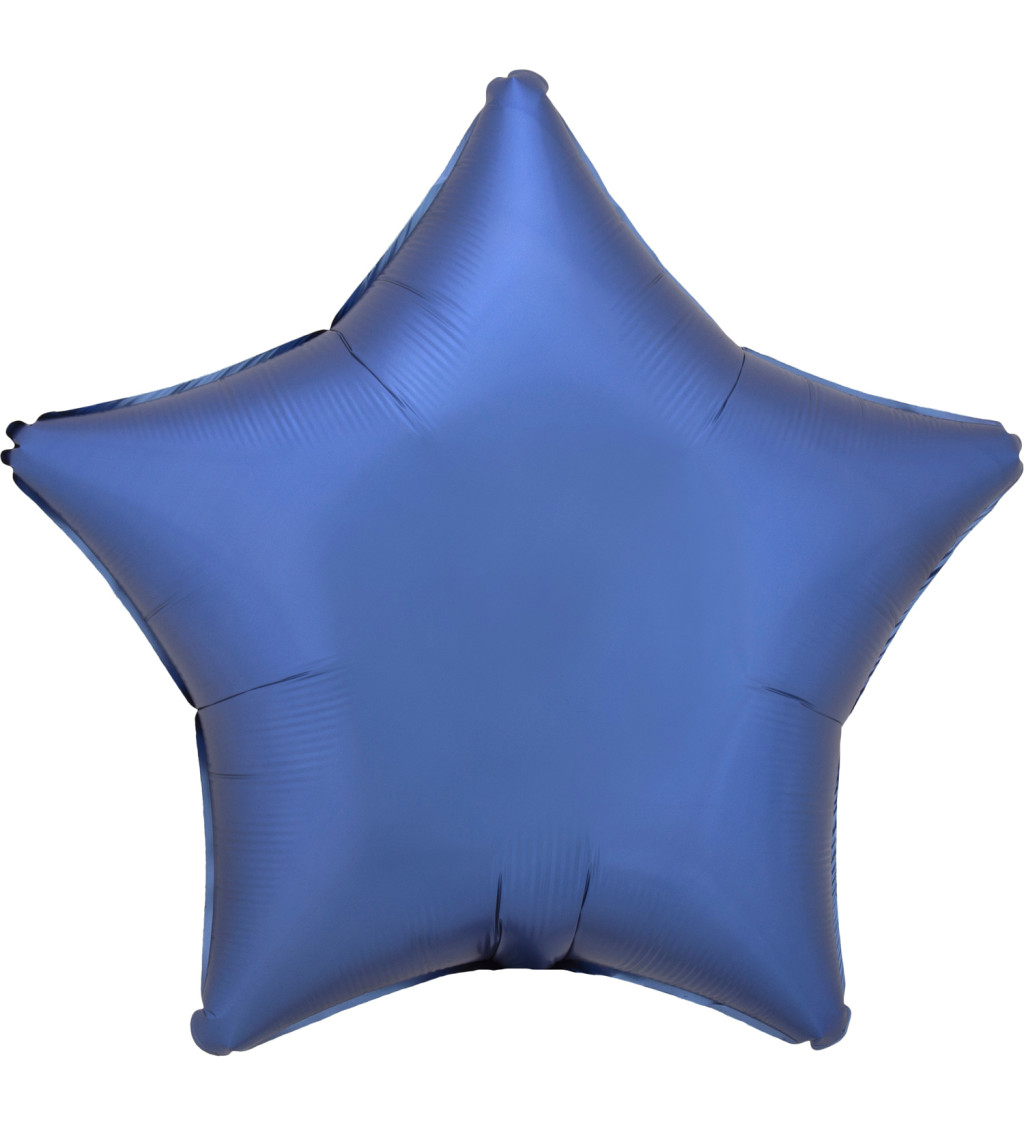 Modrá hvězda - balónek foliový