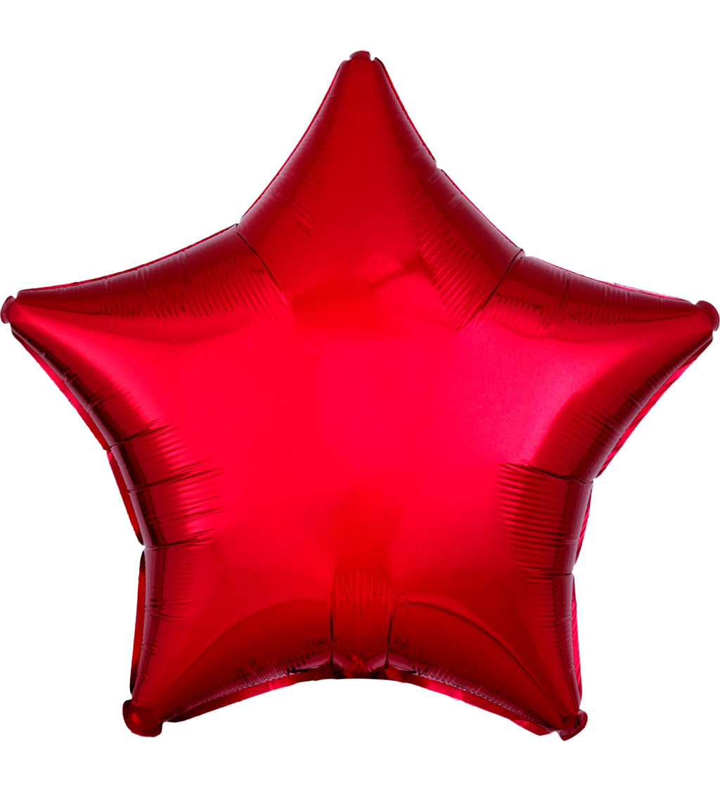 Foliový balónek hvězda červený