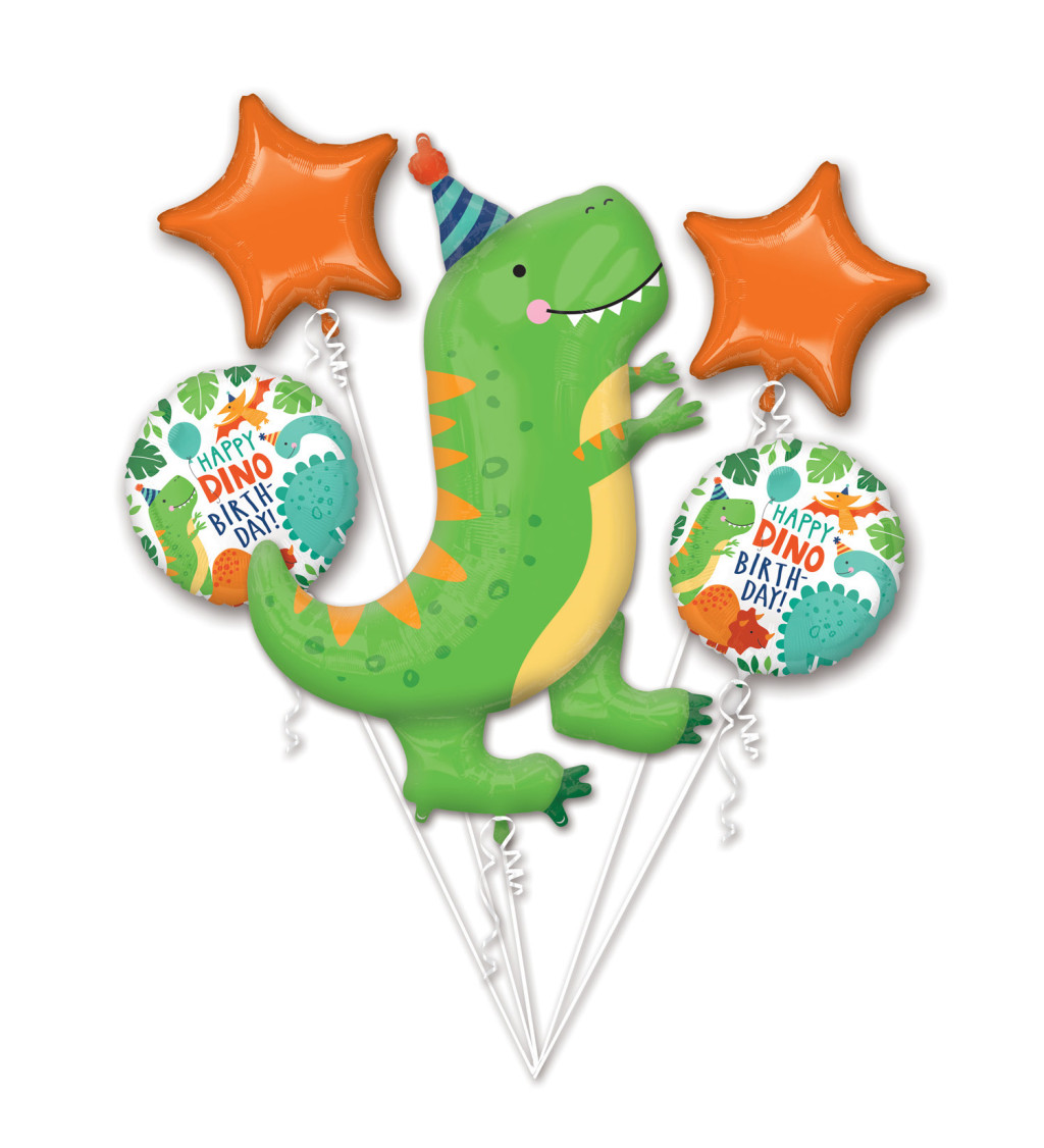Fóliový set Dinosauři zelený 5 ks