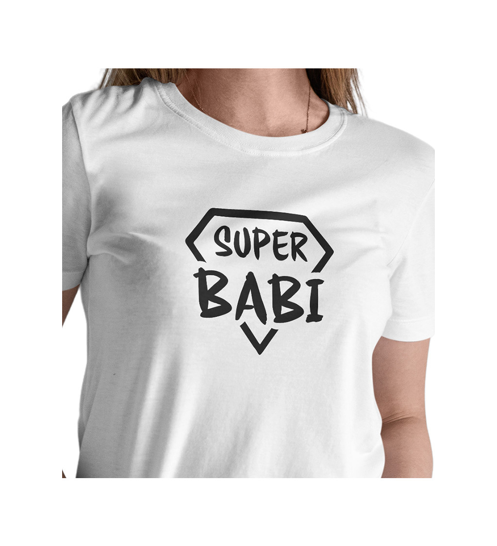 Dámské triko bílé - Super babi