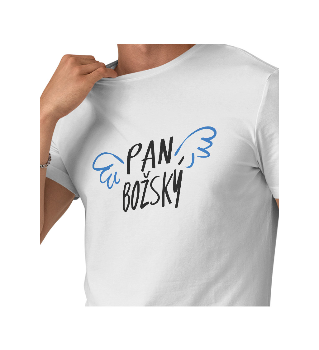 Pánské triko bílé - Pan božský, křídla