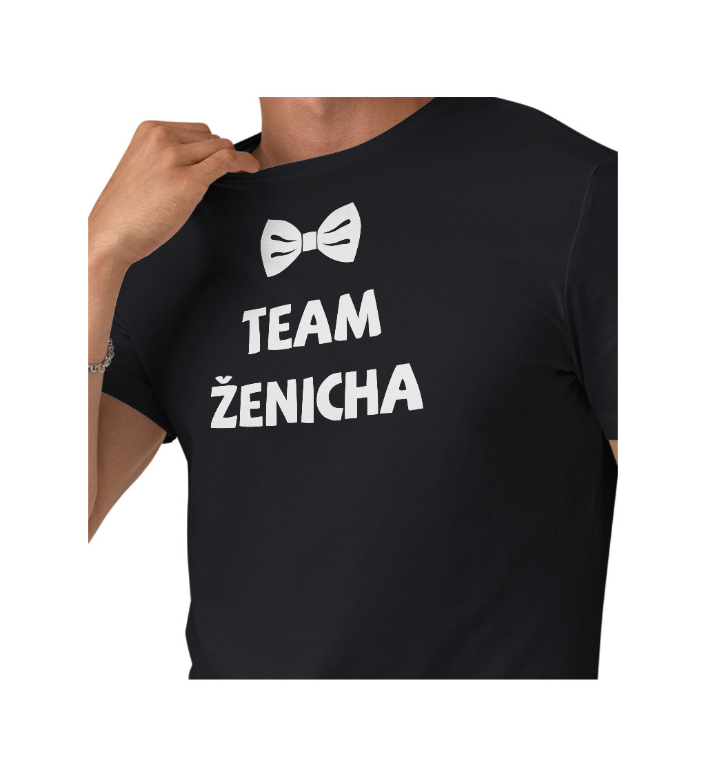 Černé tričko - Team Ženicha motýlek