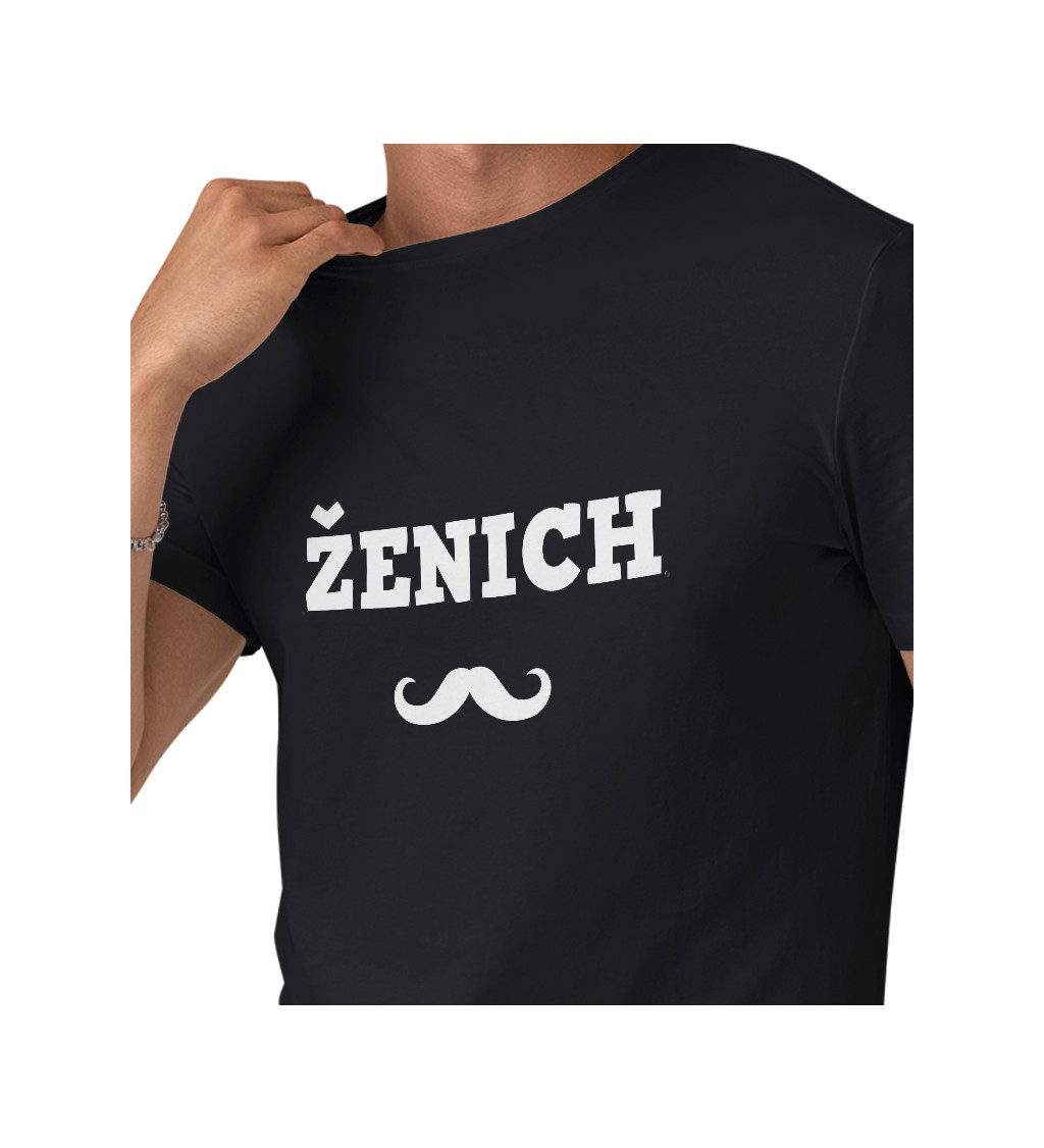 Černé tričko - Ženich knír