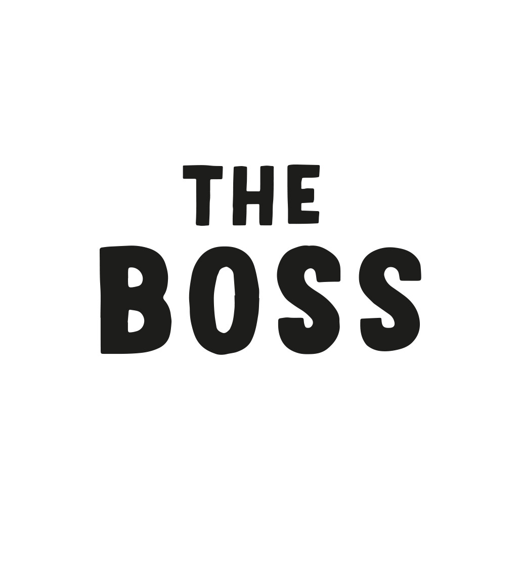 Pánské triko bílé - The boss