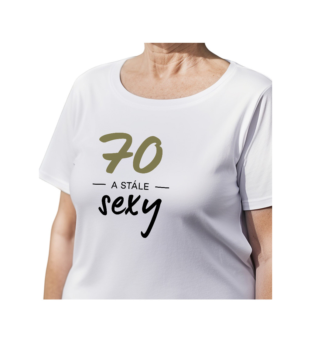 Dámské triko bílé - 70 a stále sexy
