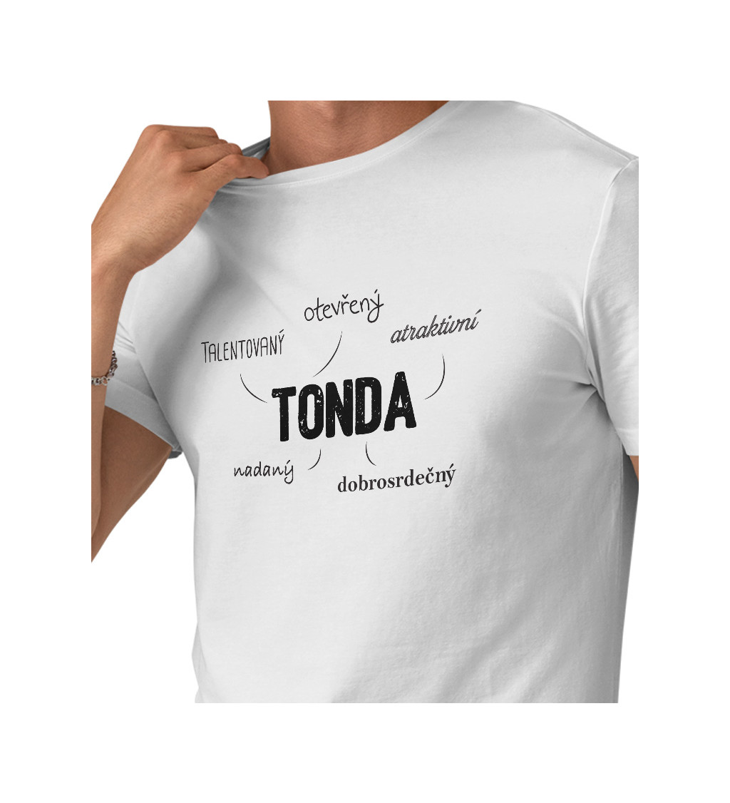 Pánské triko bílé - Tonda