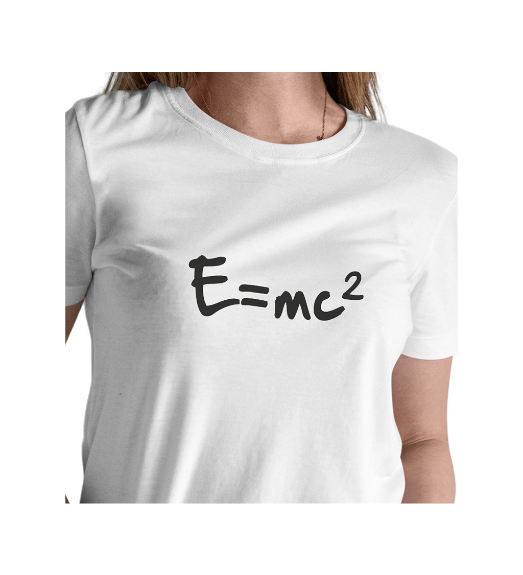 Dámské triko bílé - E = mc2