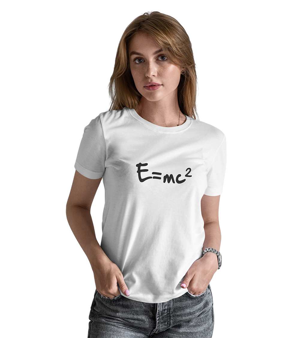 Dámské triko bílé - E = mc2