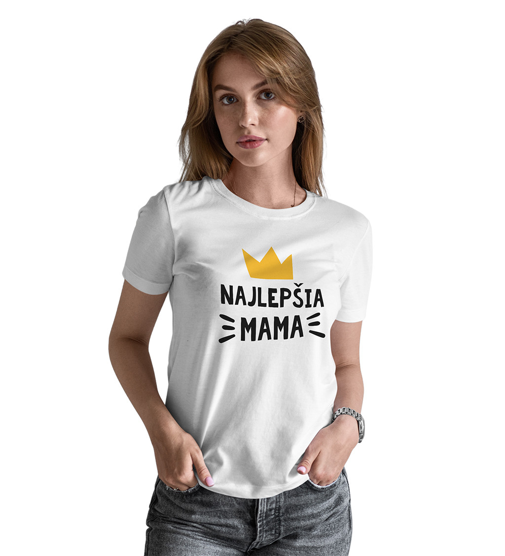 Dámske tričko biele Najlepšia mama XS