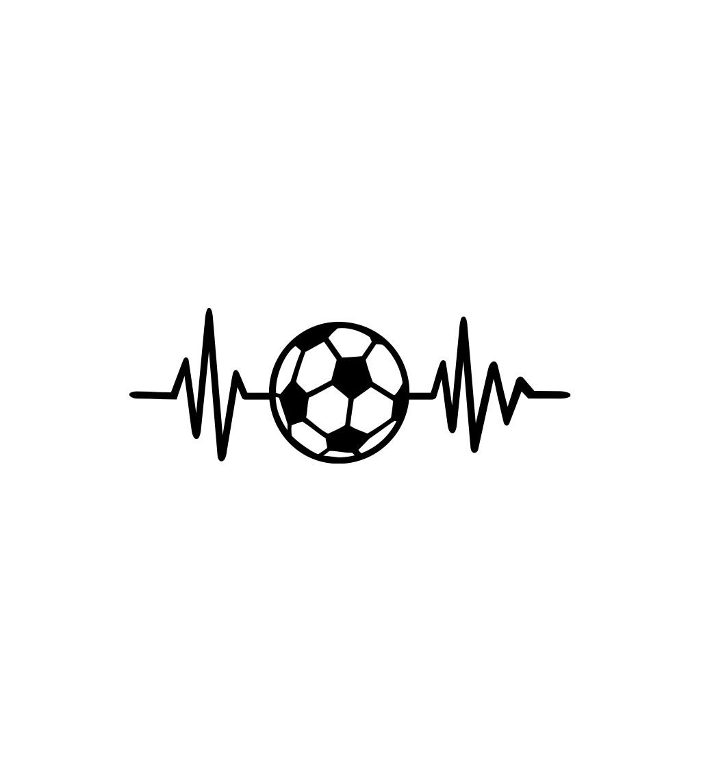 Pánské triko bílé - Tep fotbal