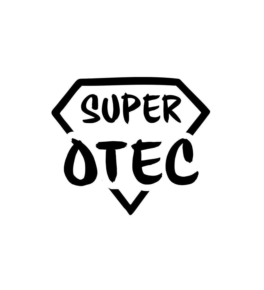 Pánské bílé triko Super otec