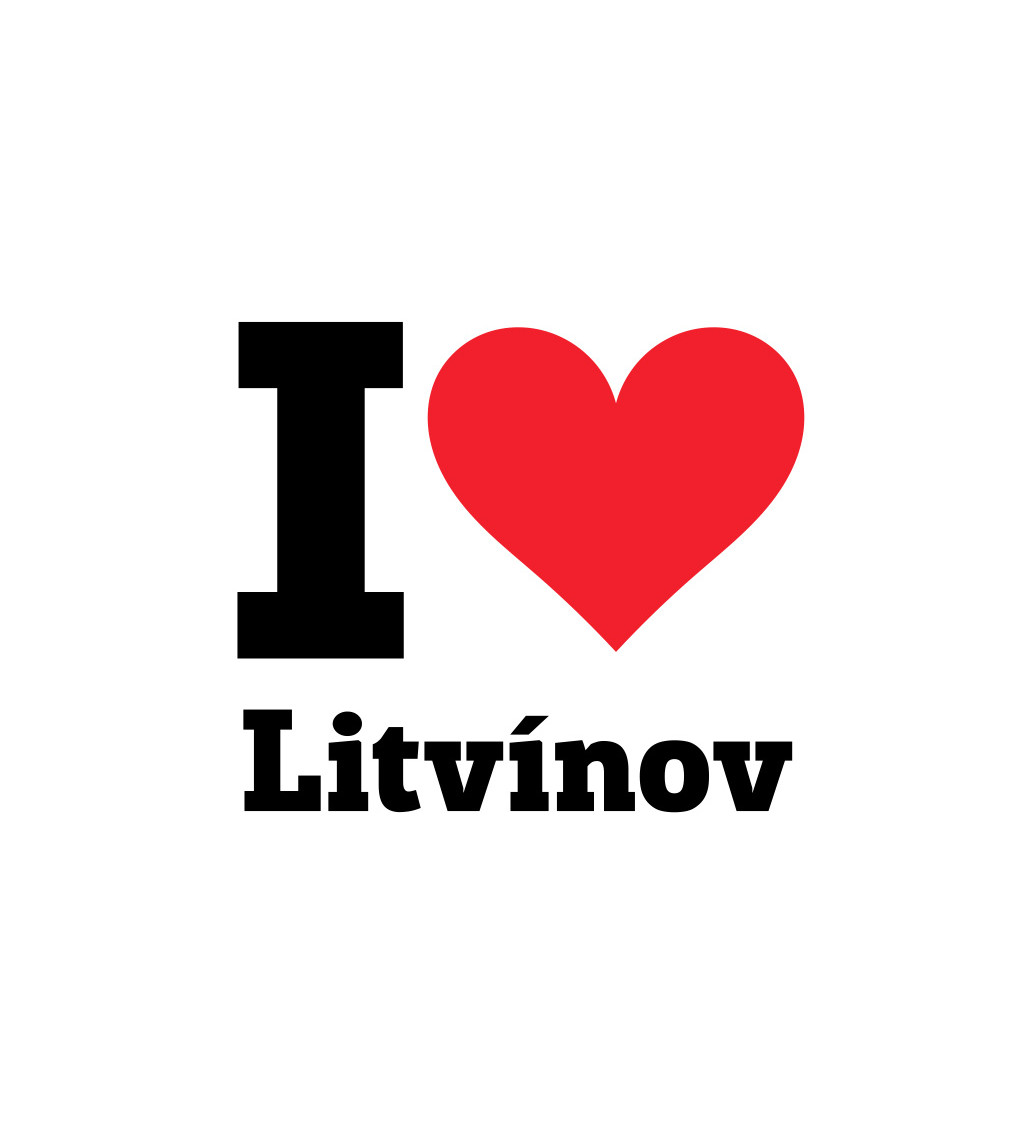 Dámské triko bílé - I love Litvínov