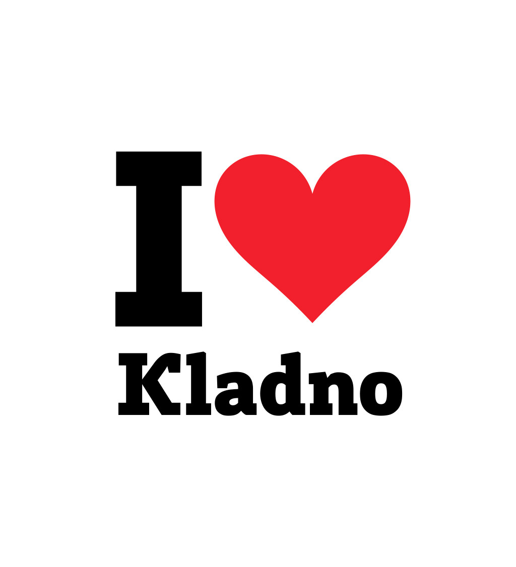 Pánské triko bílé - I love Kladno