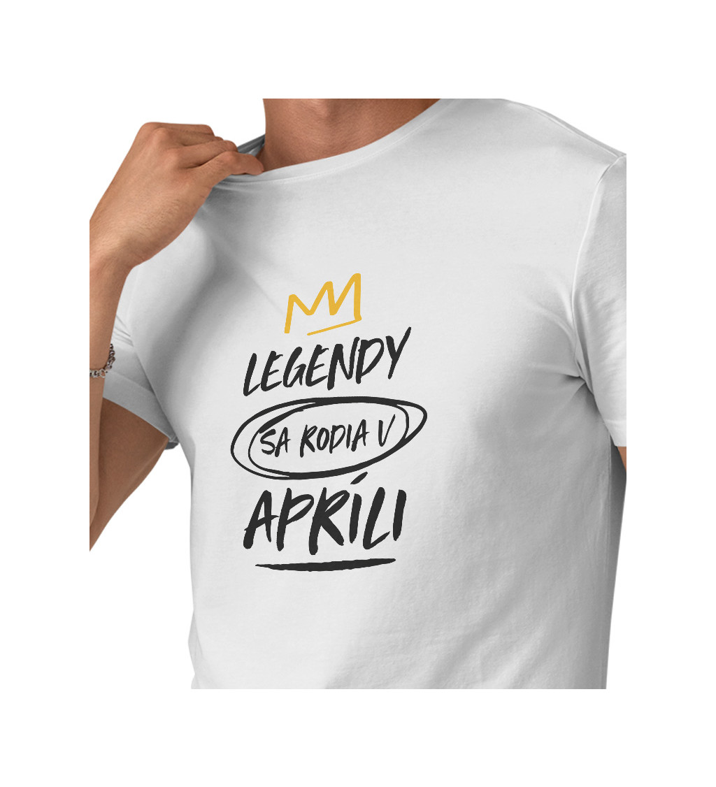 Pánské tričko bílé - Legendy v apríli