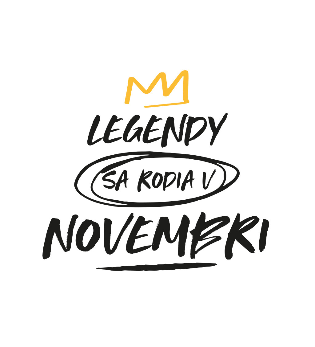 Pánské tričko bílé - Legendy v novembri