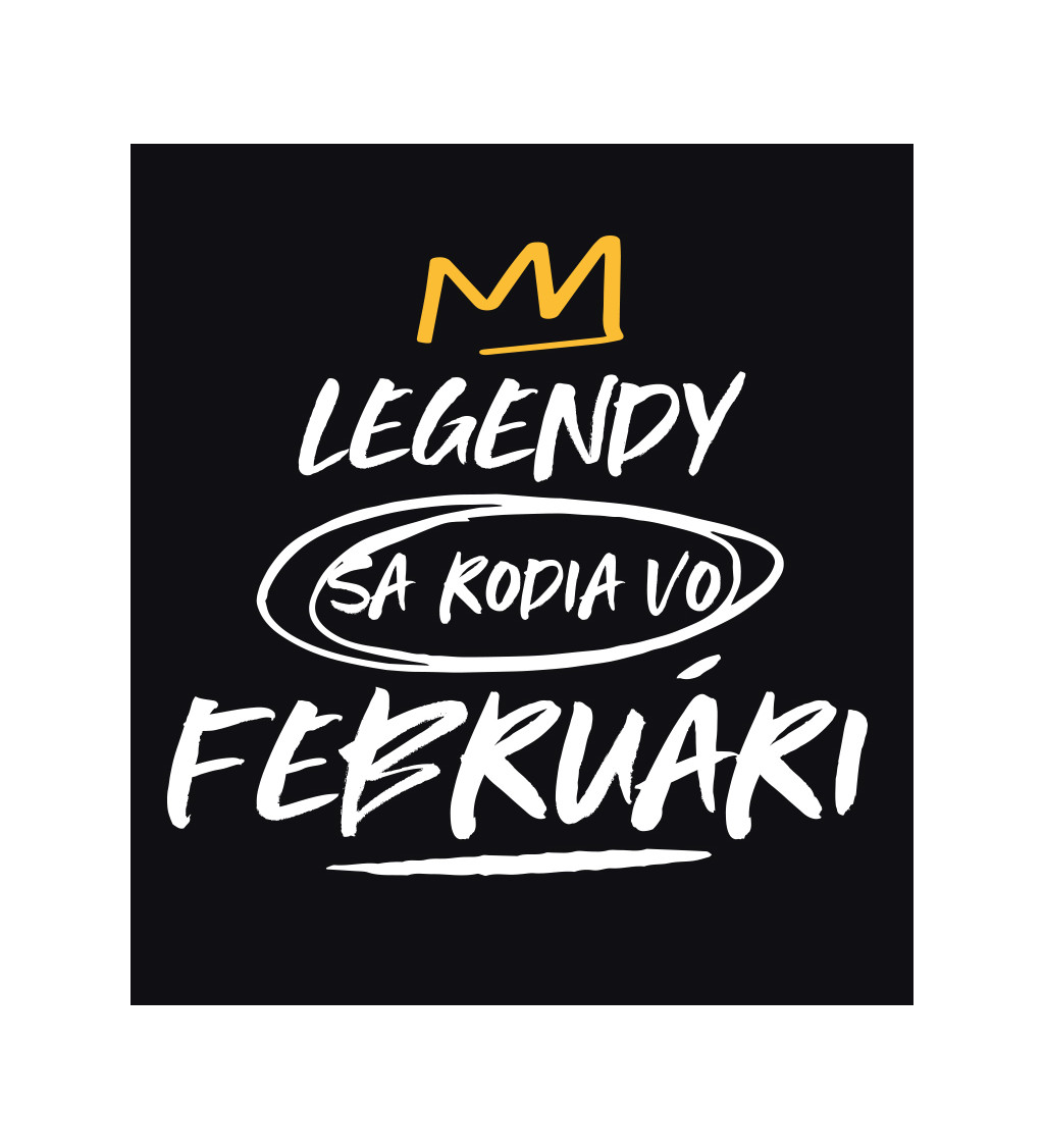 Pánské tričko černé - Legendy v februári