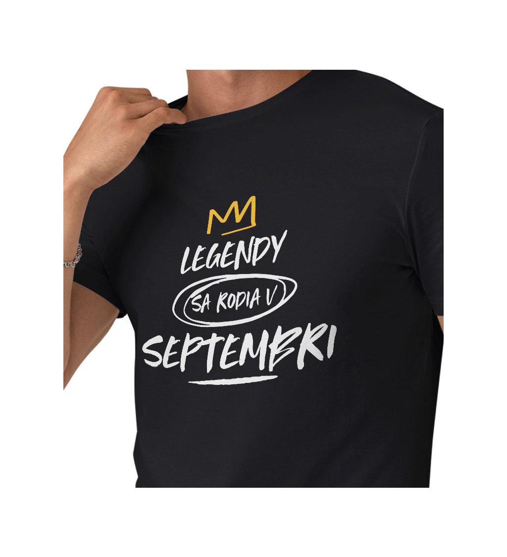 Pánské tričko černé - Legendy v septembri