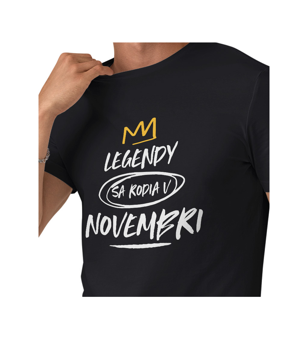 Pánské tričko černé - Legendy v novembri