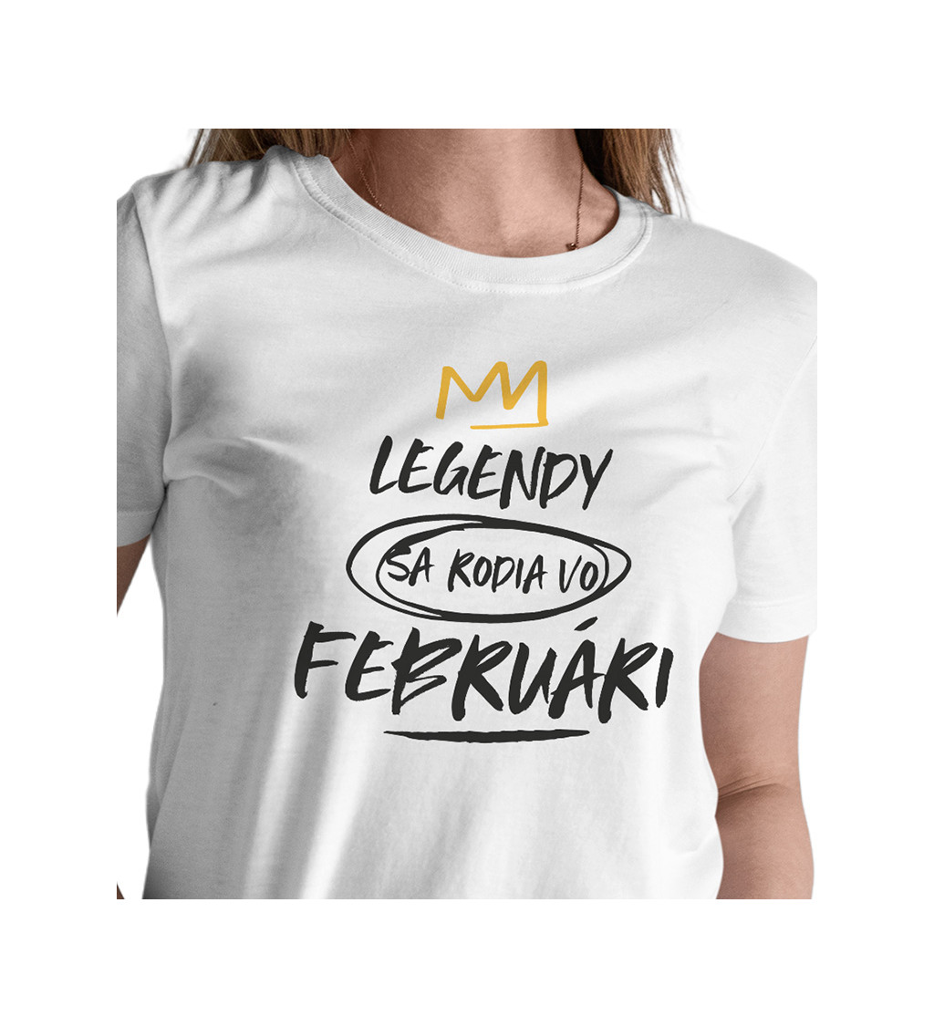 Dámské tričko bílé - Legendy v februári