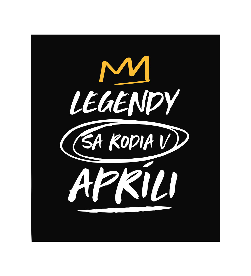 Dámske tričko čierne - Legendy v apríli