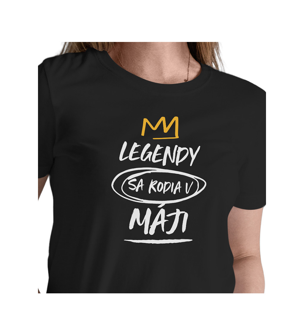 Dámske tričko čierne - Legendy v máji