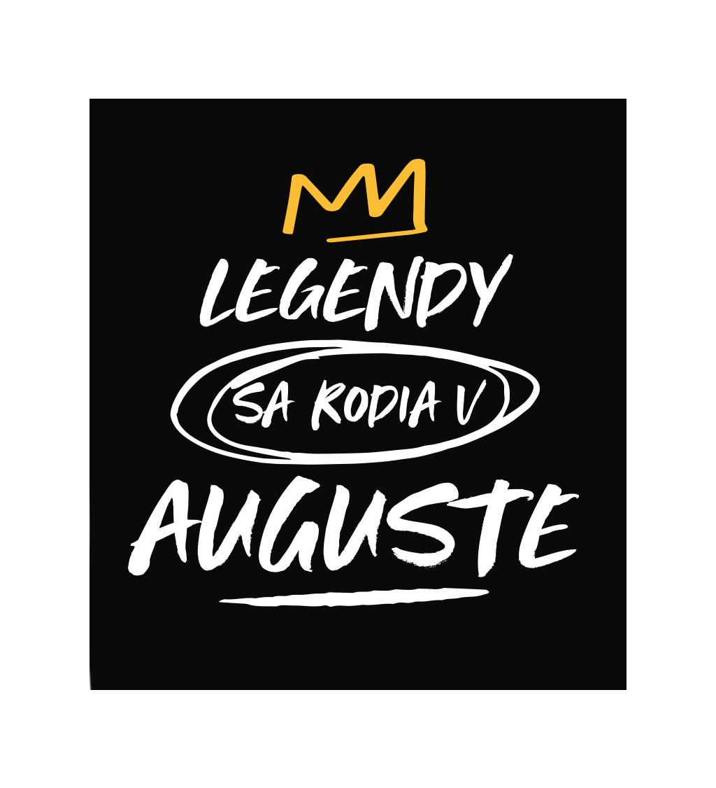 Dámske tričko čierne - Legendy v auguste