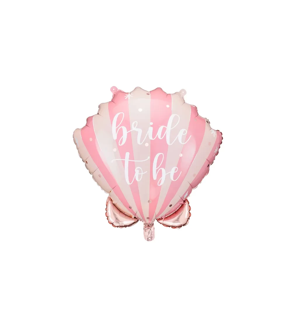 Bride to be - růžový balónek mušle