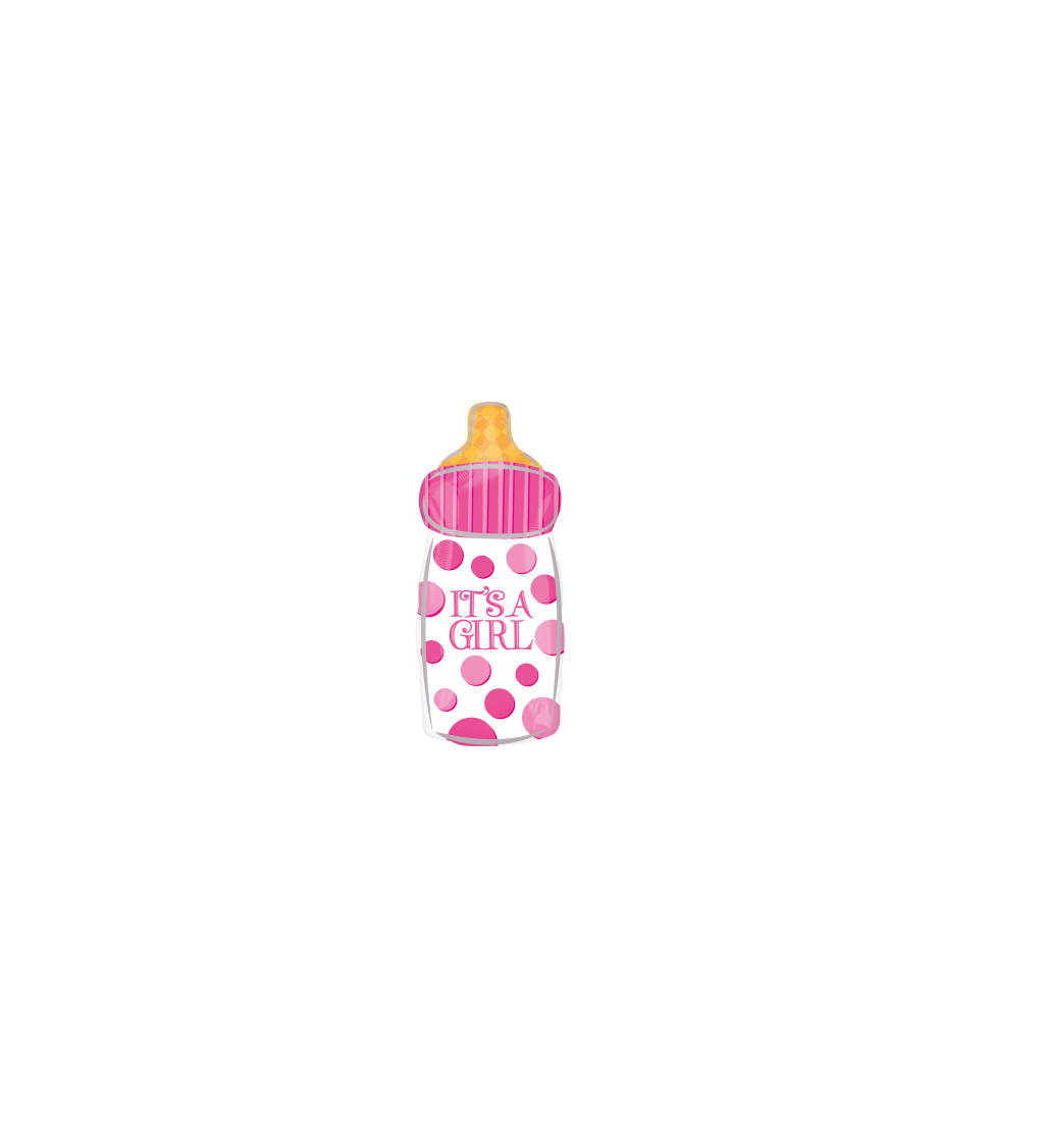 Balónek lahvička růžová