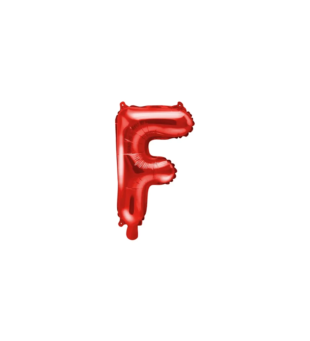 Malé červené písmeno - F