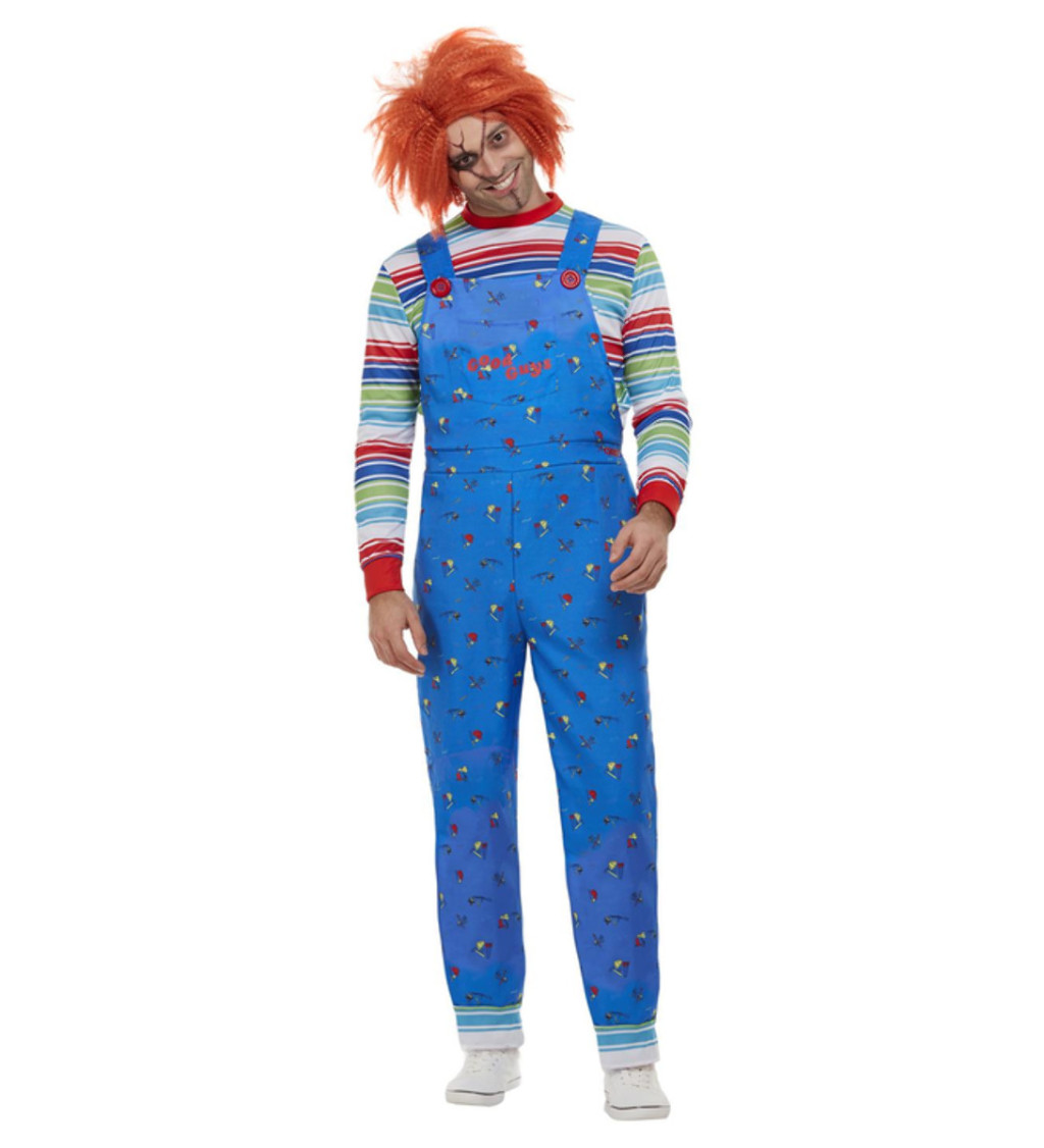 Pánský kostým Chucky, modrý