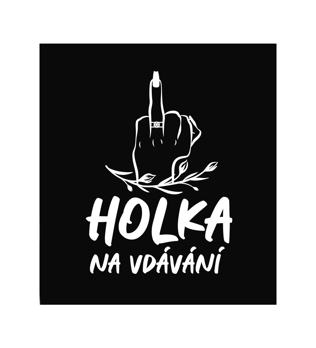 Dámské tričko, černé - Holka na vdávání