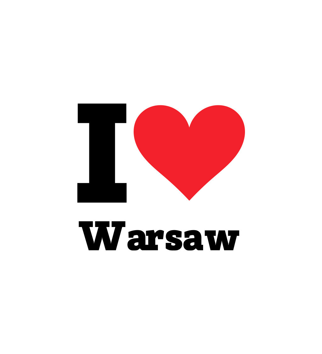 Nažehlovací nápis - I love Warsaw