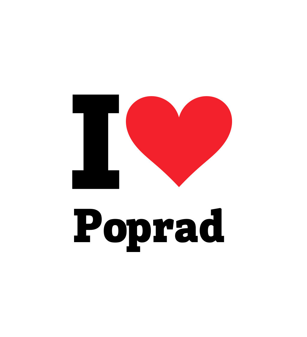 Nažehlovací nápis - I love Poprad