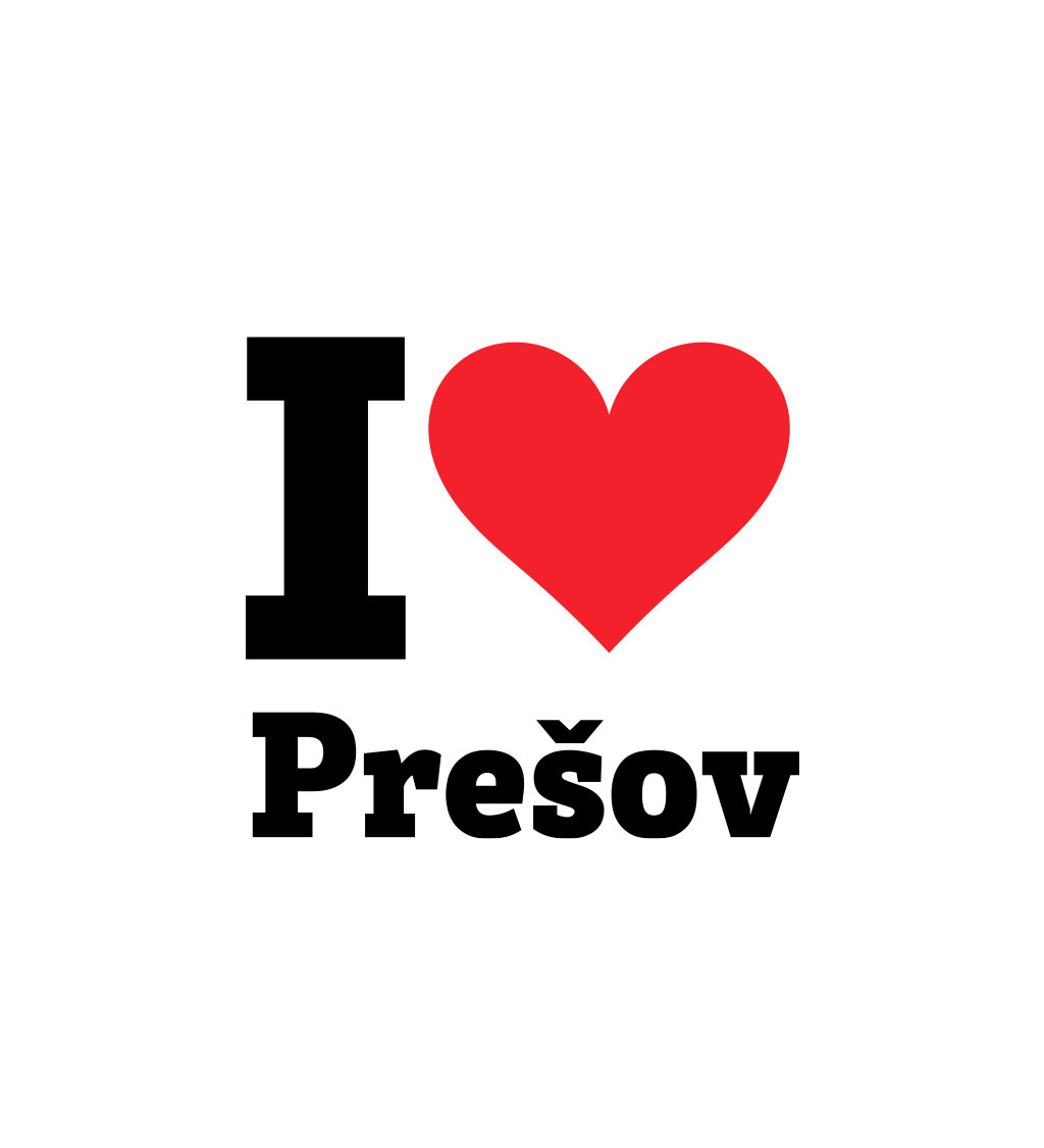 Nažehlovací nápis - I love Prešov