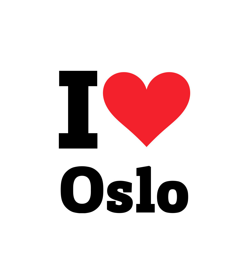 Nažehlovací nápis - I love Oslo